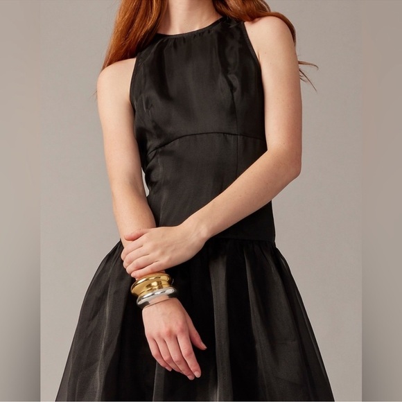 NWT J Crew Collection bubble-skirt drop-waist dress in organza BU351 - Picture 6 of 12